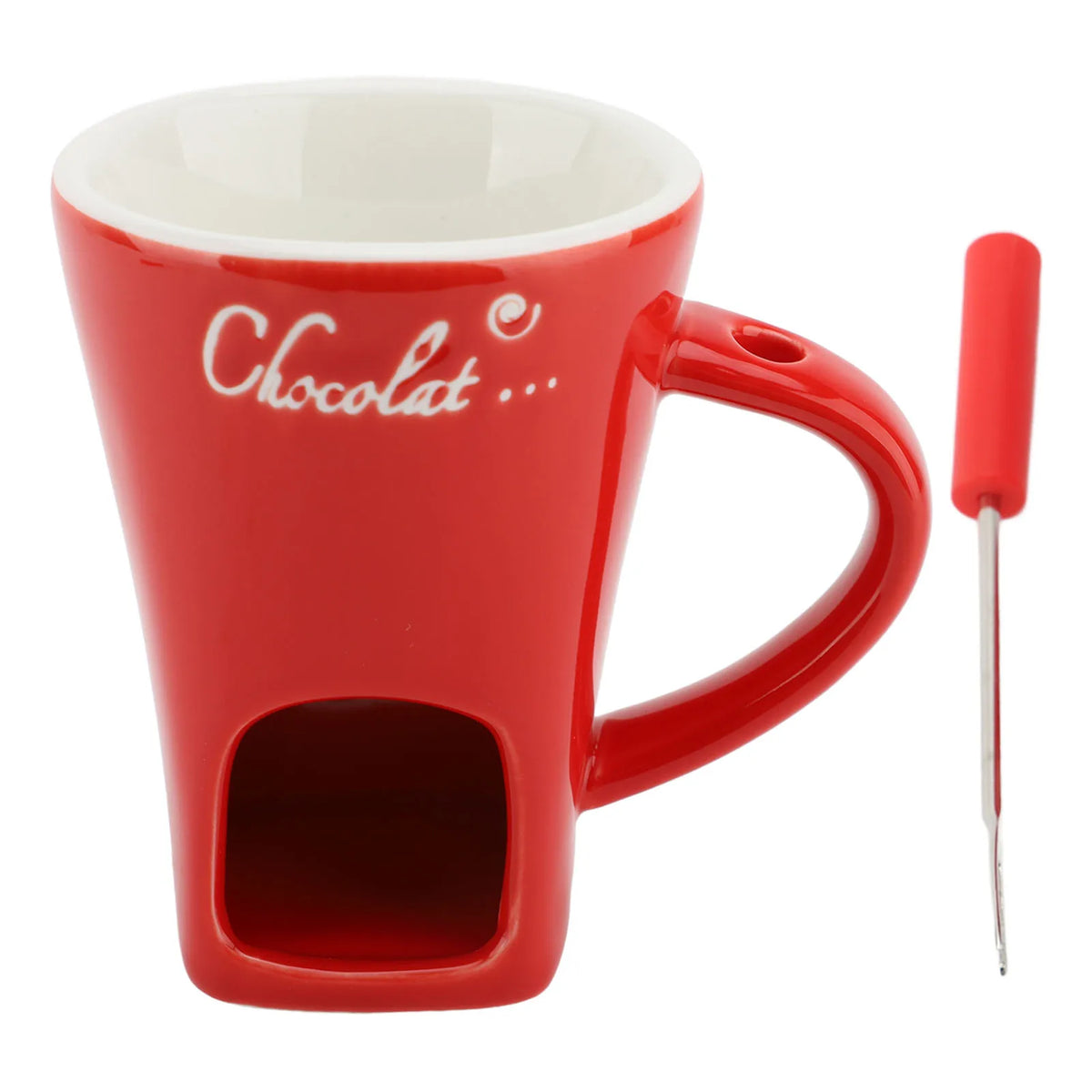 EatFondue chocolate fondue mug in Red