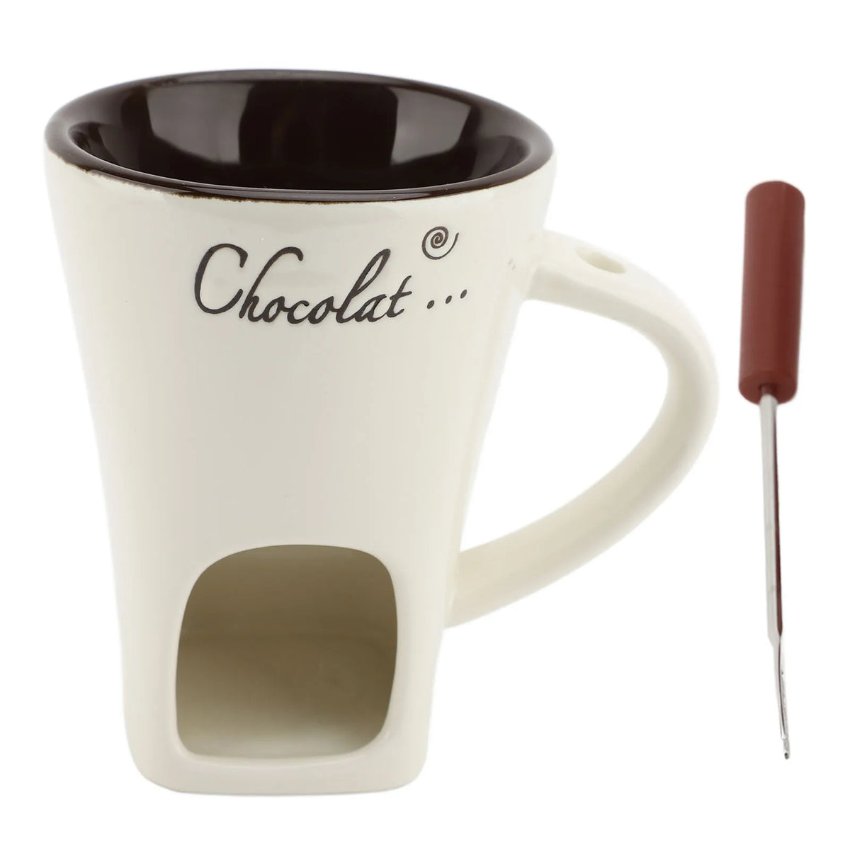 EatFondue chocolate fondue mug in White