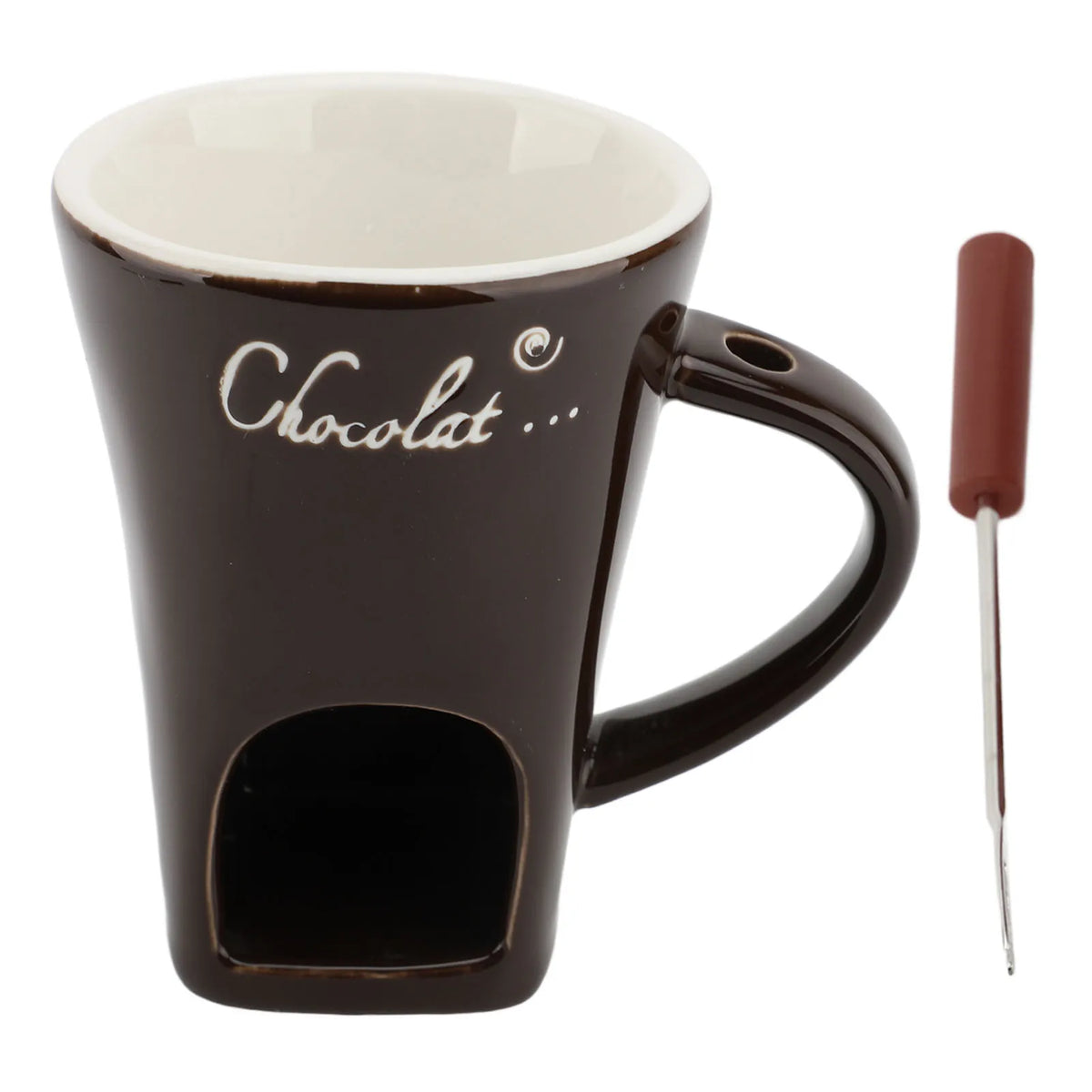 EatFondue chocolate fondue mug in Brown